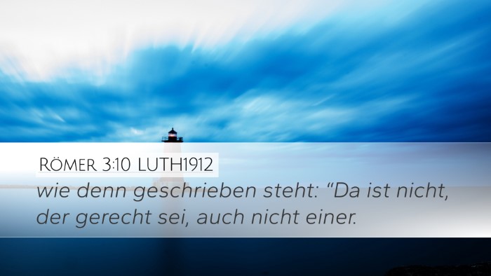 Römer 3:10 LUTH1912 Bible Verse Image