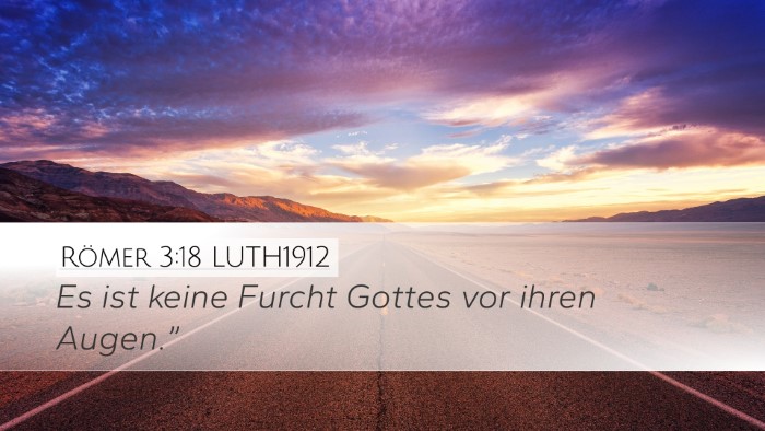 Römer 3:18 LUTH1912 Bible Verse Image
