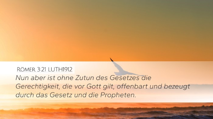 Römer 3:21 LUTH1912 Bible Verse Image
