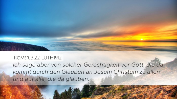 Römer 3:22 LUTH1912 Bible Verse Image