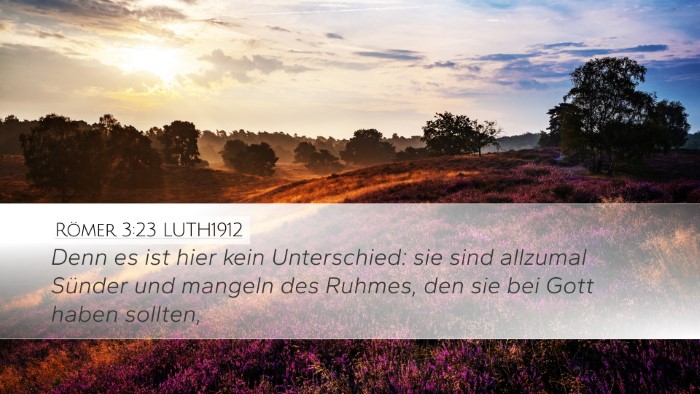 Römer 3:23 LUTH1912 Bible Verse Image