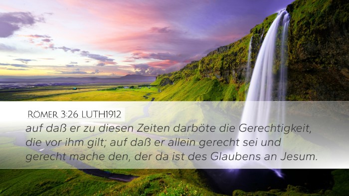 Römer 3:26 LUTH1912 Bible Verse Image