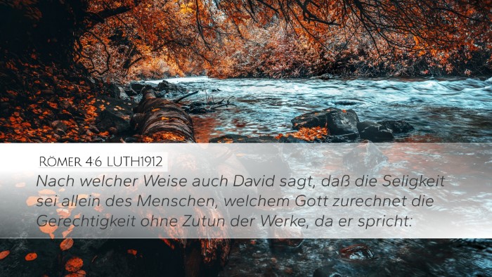 Römer 4:6 LUTH1912 Bible Verse Image