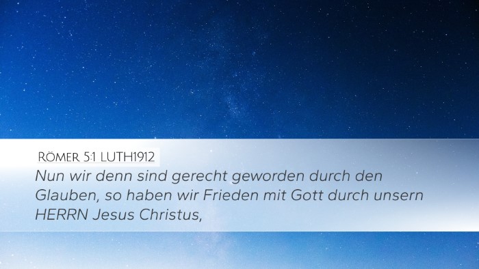 Römer 5:1 LUTH1912 Bible Verse Image