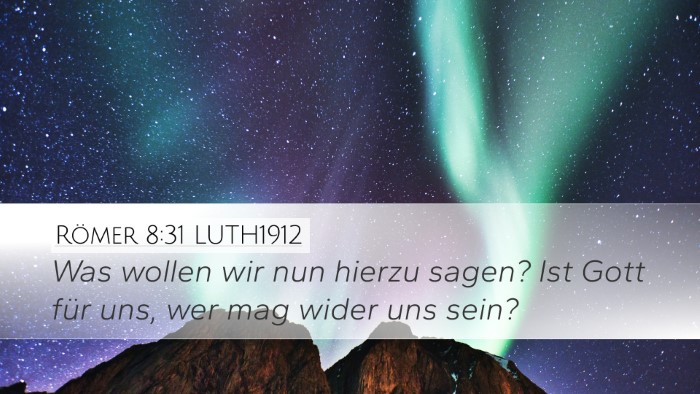 Römer 8:31 LUTH1912 Bible Verse Image