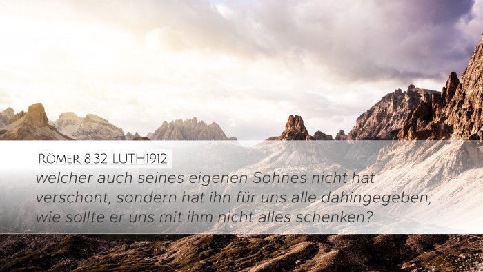 Römer 8:32 LUTH1912 Bible Verse Image