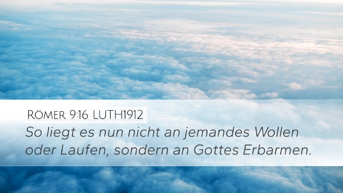 Römer 9:16 LUTH1912 Bible Verse Image