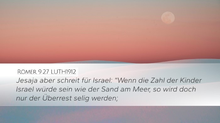 Römer 9:27 LUTH1912 Bible Verse Image