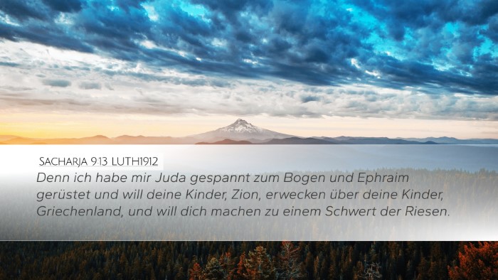 Sacharja 9:13 LUTH1912 Bible Verse Image