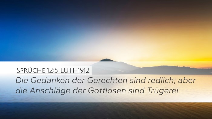 Sprüche 12:5 LUTH1912 Bible Verse Image