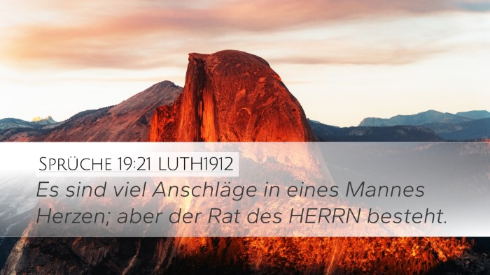 Sprüche 19:21 LUTH1912 Bible Verse Image