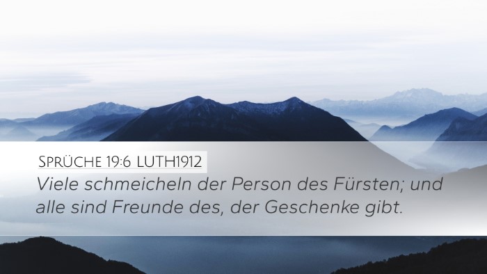 Sprüche 19:6 LUTH1912 Bible Verse Image