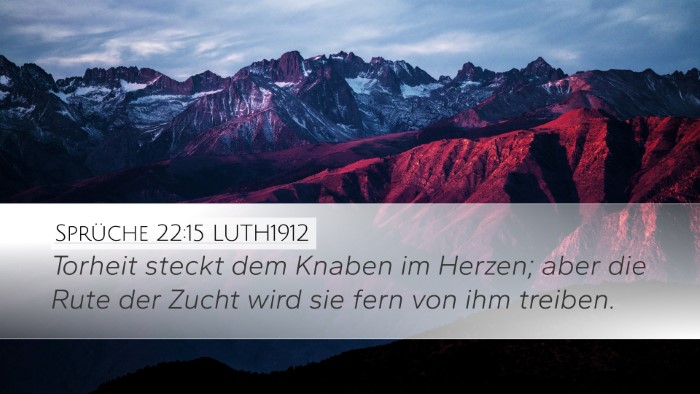 Sprüche 22:15 LUTH1912 Bible Verse Image