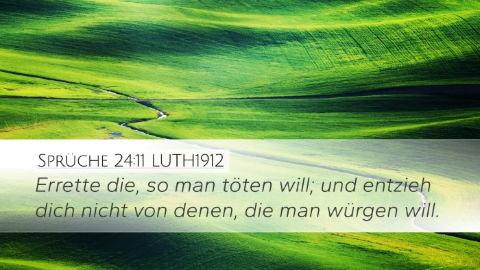 Sprüche 24:11 LUTH1912 Bible Verse Image