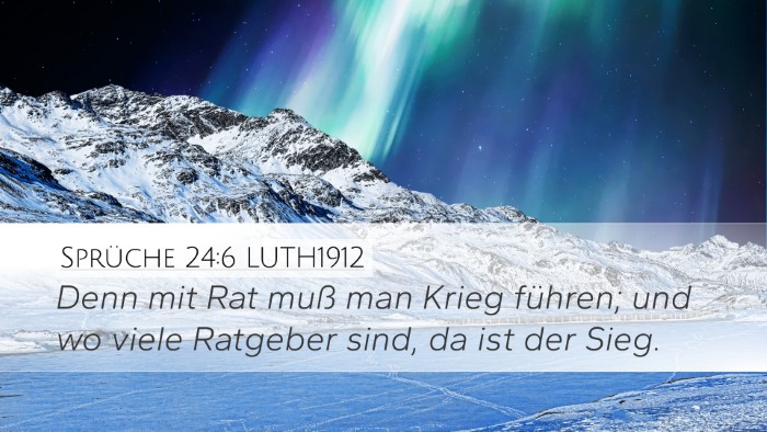 Sprüche 24:6 LUTH1912 Bible Verse Image