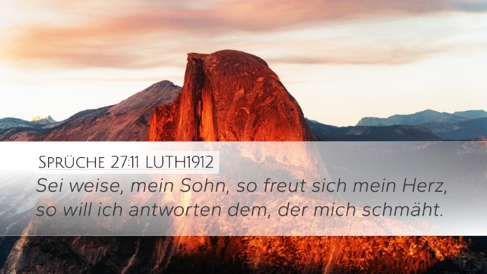 Sprüche 27:11 LUTH1912 Bible Verse Image