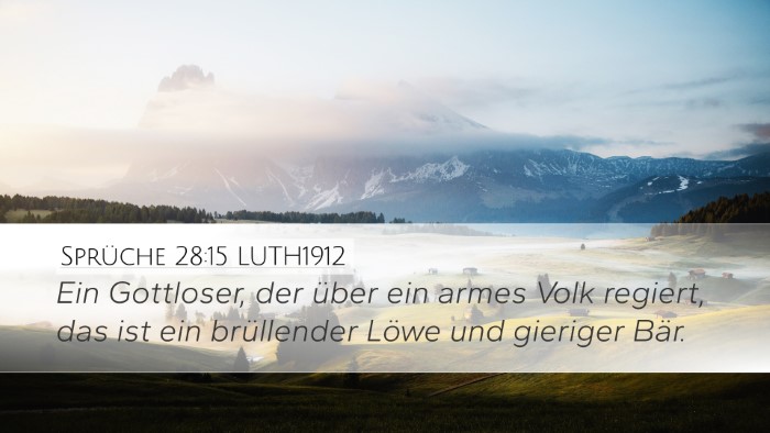 Sprüche 28:15 LUTH1912 Bible Verse Image