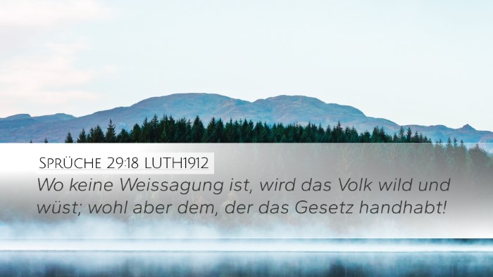 Sprüche 29:18 LUTH1912 Bible Verse Image