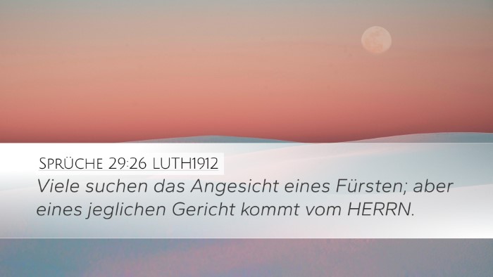 Sprüche 29:26 LUTH1912 Bible Verse Image