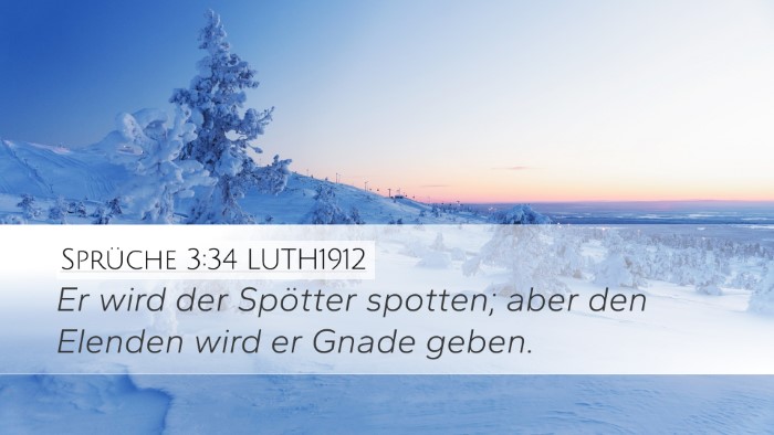 Sprüche 3:34 LUTH1912 Bible Verse Image