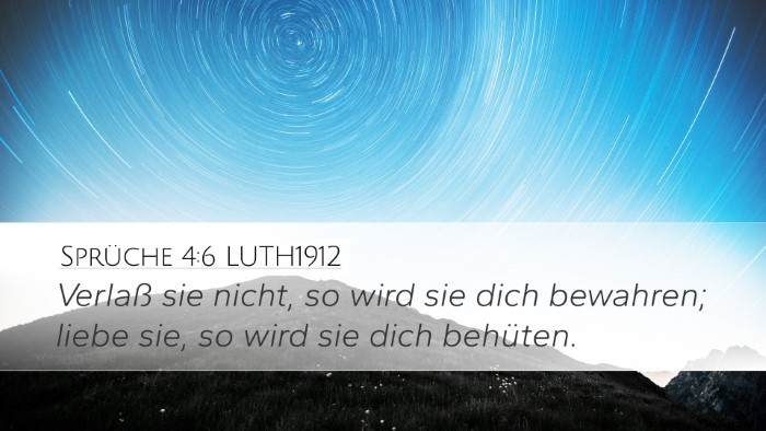 Sprüche 4:6 LUTH1912 Bible Verse Image