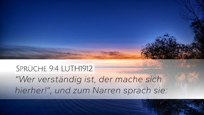 Sprüche 9:4 LUTH1912 Bible Verse Image