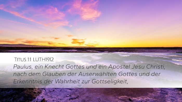 Titus 1:1 LUTH1912 Bible Verse Image