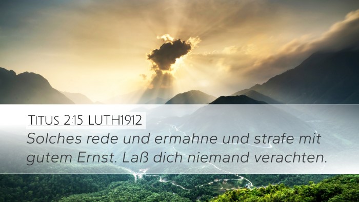 Titus 2:15 LUTH1912 Bible Verse Image