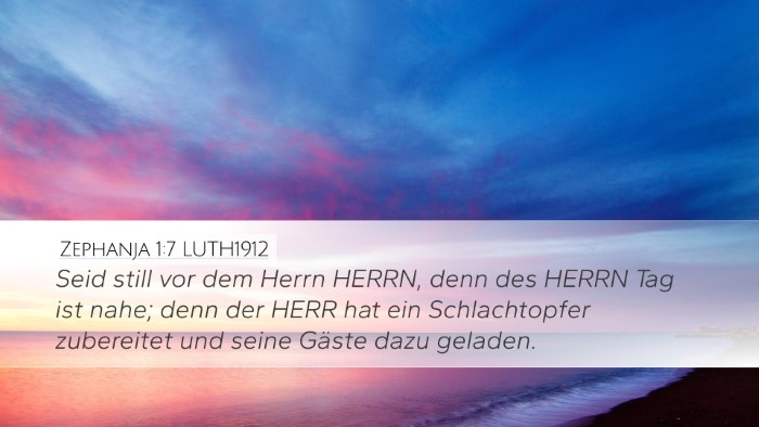 Zephanja 1:7 LUTH1912 Bible Verse Image