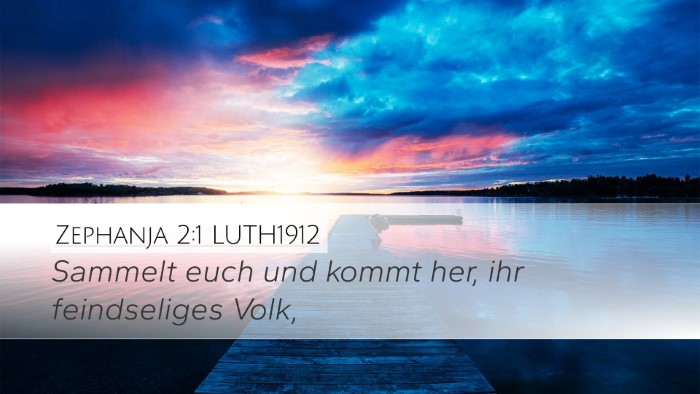Zephanja 2:1 LUTH1912 Bible Verse Image
