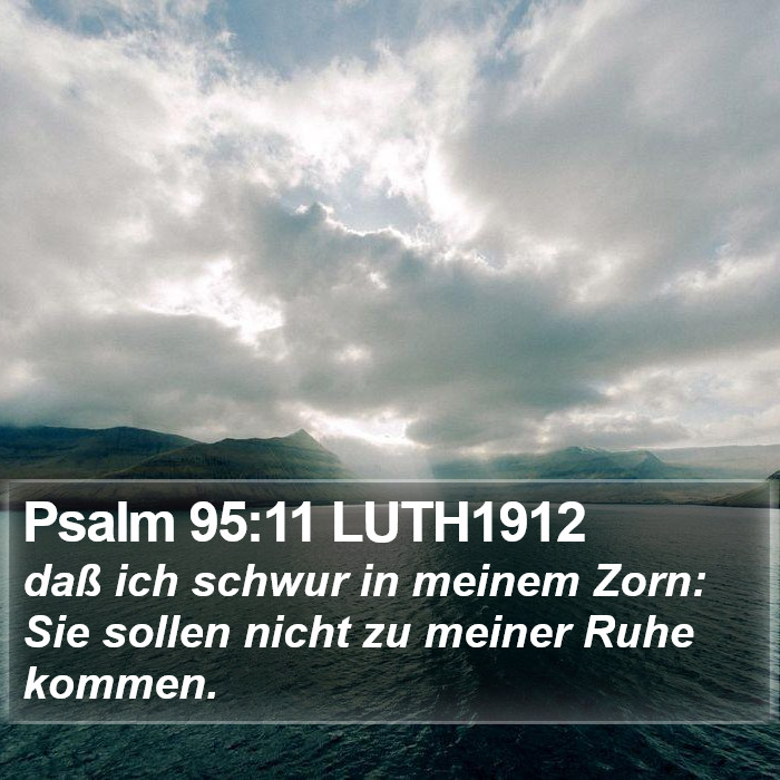 Psalm 95 Bible Images - Psalm Chapter 95 LUTH1912 Bible Verse Pictures