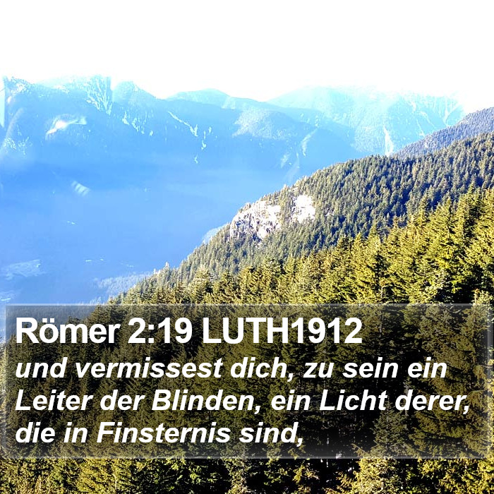 Römer 2:19 LUTH1912 - und vermissest dich, zu sein ein Leiter der - Bible Verse Picture