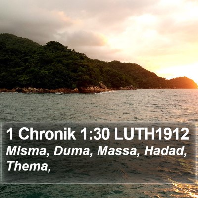 1 Chronik 1:30 LUTH1912 Bible Verse Image