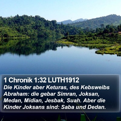 1 Chronik 1:32 LUTH1912 Bible Verse Image
