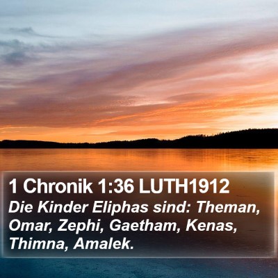 1 Chronik 1:36 LUTH1912 Bible Verse Image