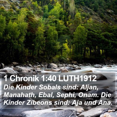 1 Chronik 1:40 LUTH1912 Bible Verse Image