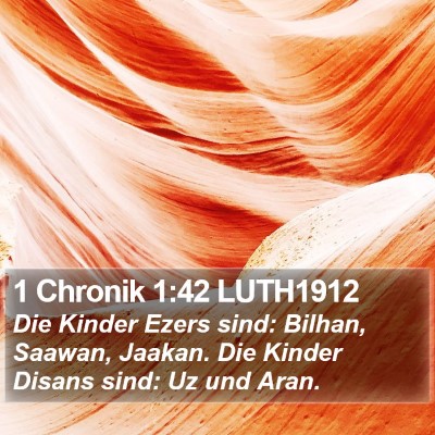 1 Chronik 1:42 LUTH1912 Bible Verse Image