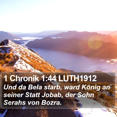 1 Chronik 1:44 LUTH1912 Bible Verse Image