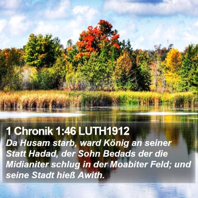 1 Chronik 1:46 LUTH1912 Bible Verse Image