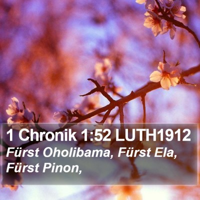 1 Chronik 1:52 LUTH1912 Bible Verse Image