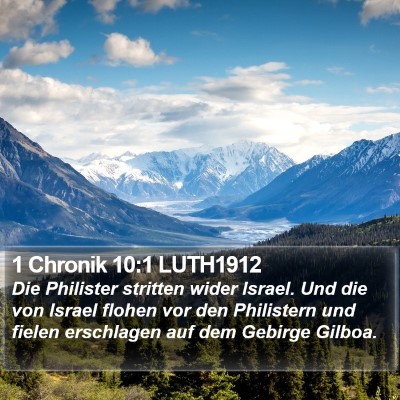 1 Chronik 10:1 LUTH1912 Bible Verse Image