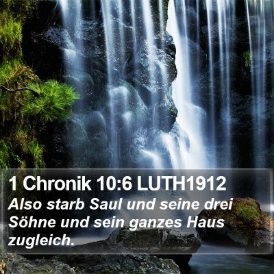 1 Chronik 10:6 LUTH1912 Bible Verse Image