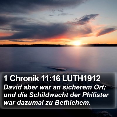 1 Chronik 11:16 LUTH1912 Bible Verse Image
