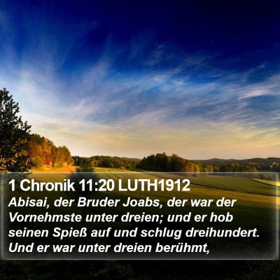 1 Chronik 11:20 LUTH1912 Bible Verse Image