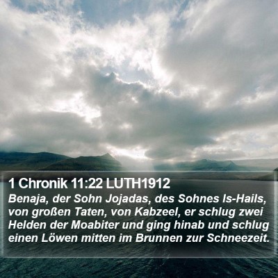 1 Chronik 11:22 LUTH1912 Bible Verse Image