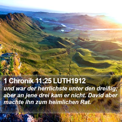 1 Chronik 11:25 LUTH1912 Bible Verse Image