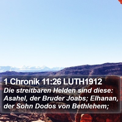 1 Chronik 11:26 LUTH1912 Bible Verse Image