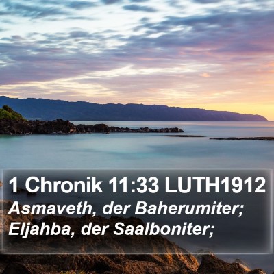 1 Chronik 11:33 LUTH1912 Bible Verse Image