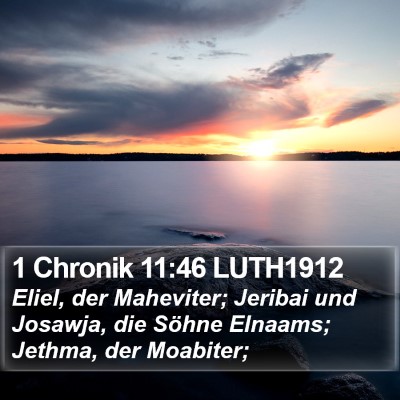 1 Chronik 11:46 LUTH1912 Bible Verse Image