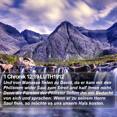 1 Chronik 12:19 LUTH1912 Bible Verse Image